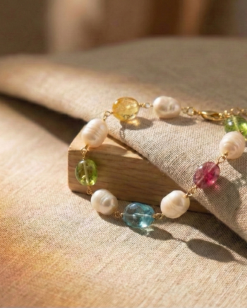 Lumi Stone Pearl Bracelet