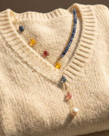 Popstone drop lariat necklace