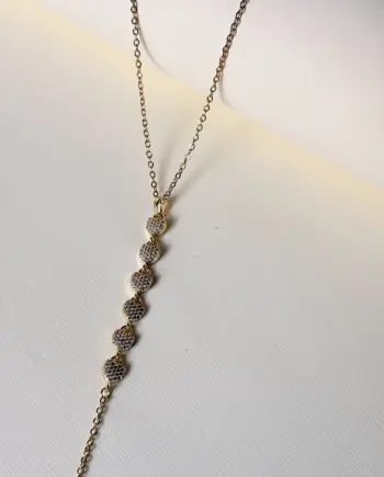 solid heart drop necklace