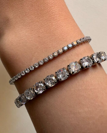 silver tennis bracelet