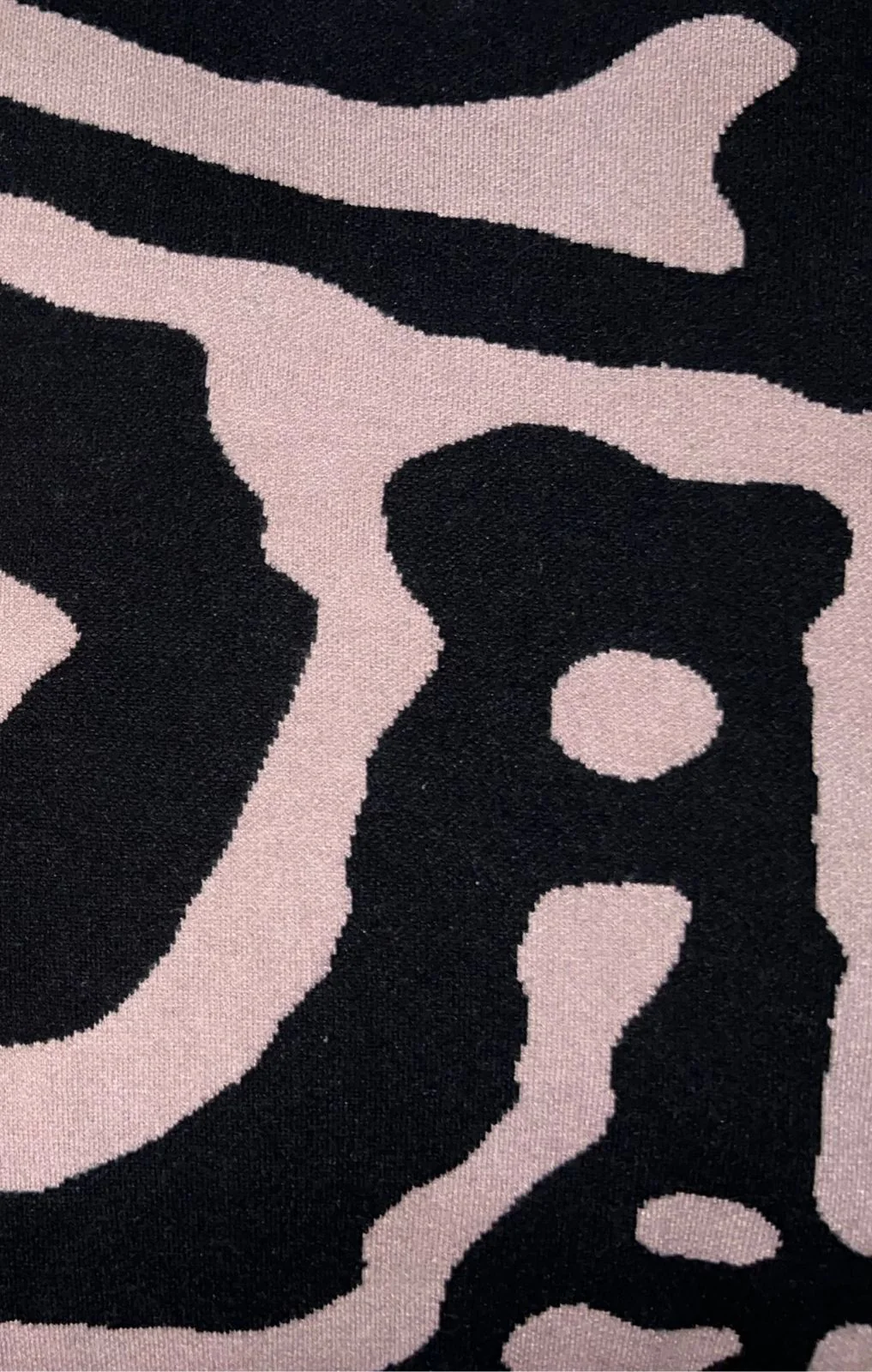 Zebra Black Knitted scarves 70 x 180 cm