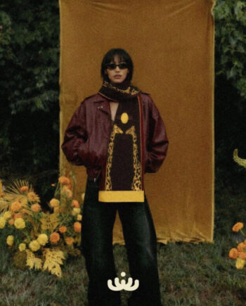 Brown Giraffe Knitted scarves 70 x 180 cm