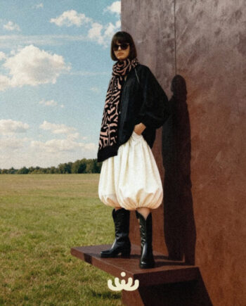 Zebra Black Knitted scarves 70 x 180 cm