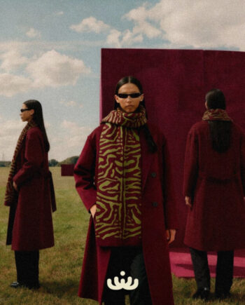 Zebra Burgundy Knitted scarves 70 x 180 cm