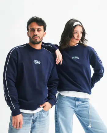 Oudies - Track Lined Crew Navy