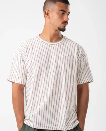 TEXTURED STRIPED TEE