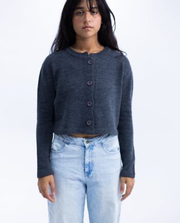 Grey Knitted Cardigan