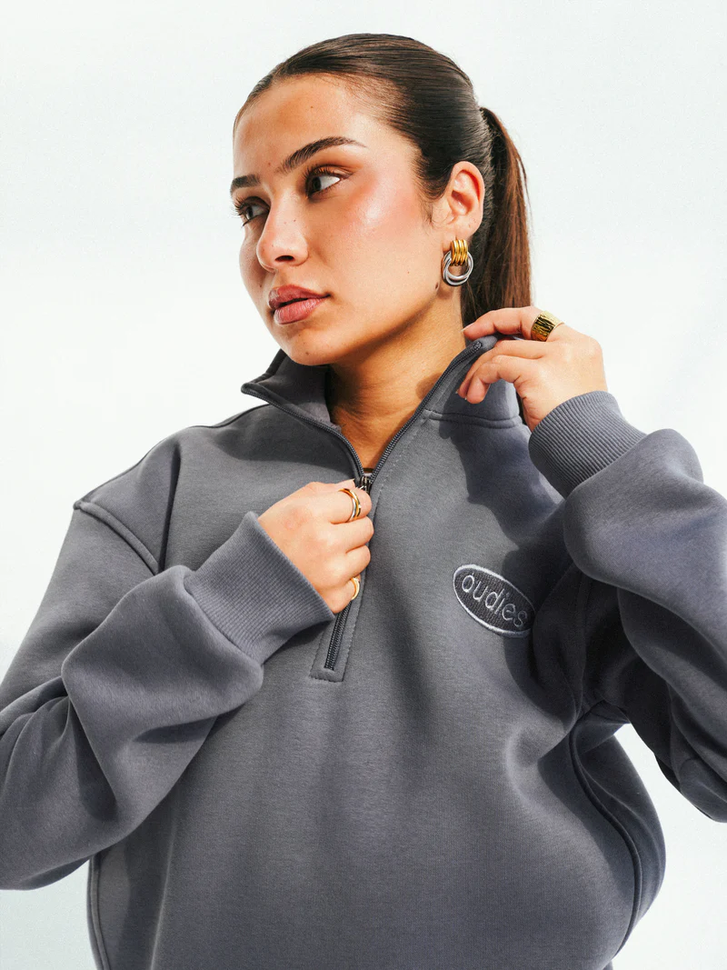Oudies - Trademark Quarter-Zip Grey
