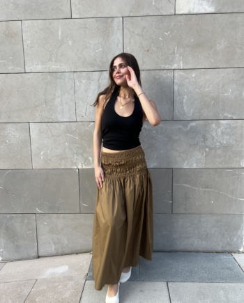 The Downtown Smocked Waist Skirt