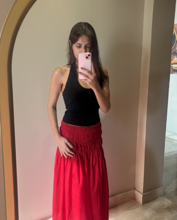 The Scarlet Smocked Waist Skirt