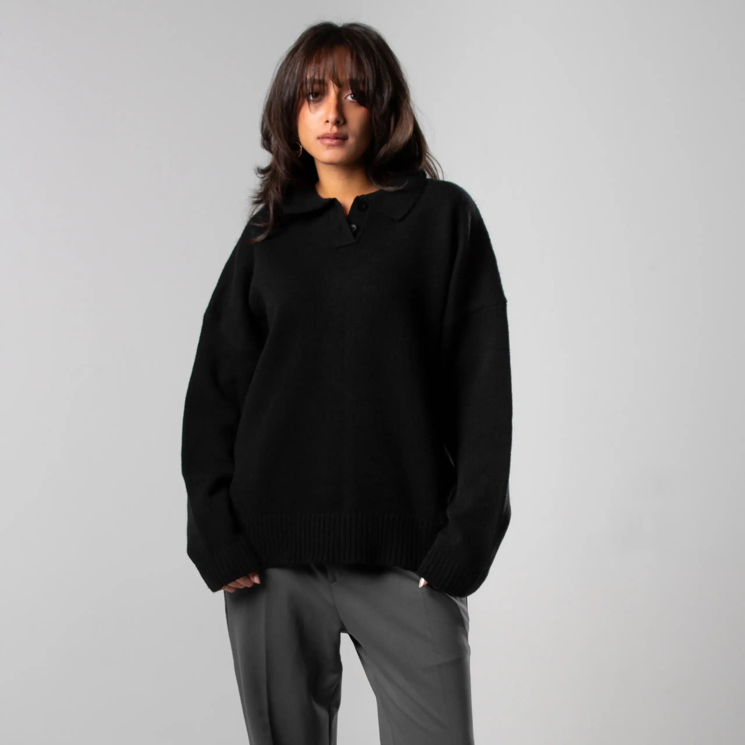 The Blanks - Knit Polo Sweater