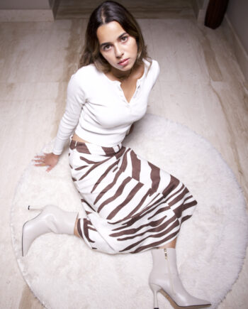 The Zebra Flow chamois skirt