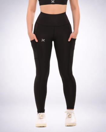 Flexi - Black Dual Side Pocketed Leggings