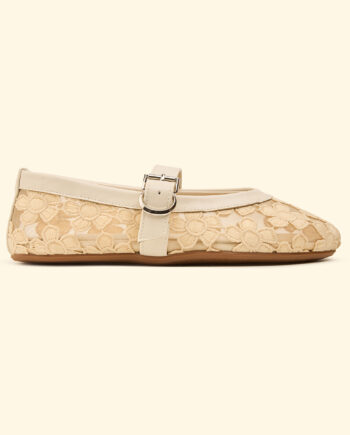 BOU - One Strap Floral Veil - Dark Beige