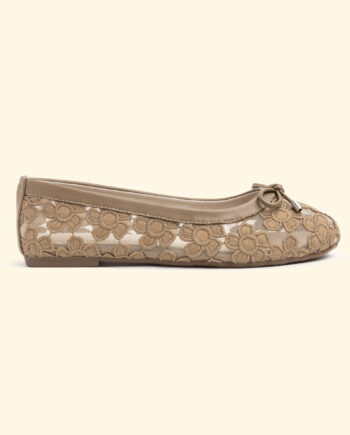 BOU - Floral Veil Flats - Mocha