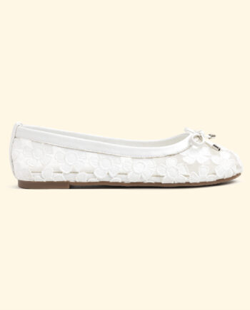 BOU - Floral Veil Flats - White