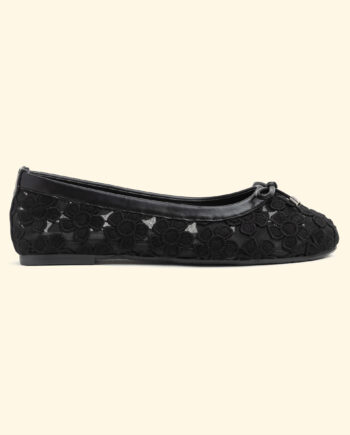BOU - Floral Veil Flats - Midnight Black