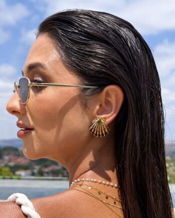 The Both - shell glow earrings