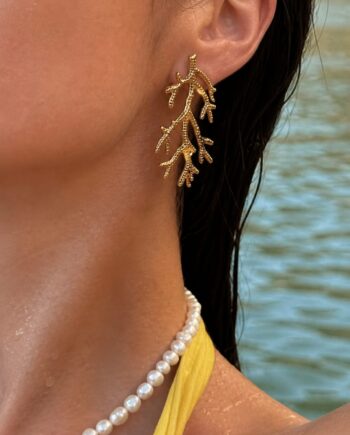 The Both - coral reef statement earrings